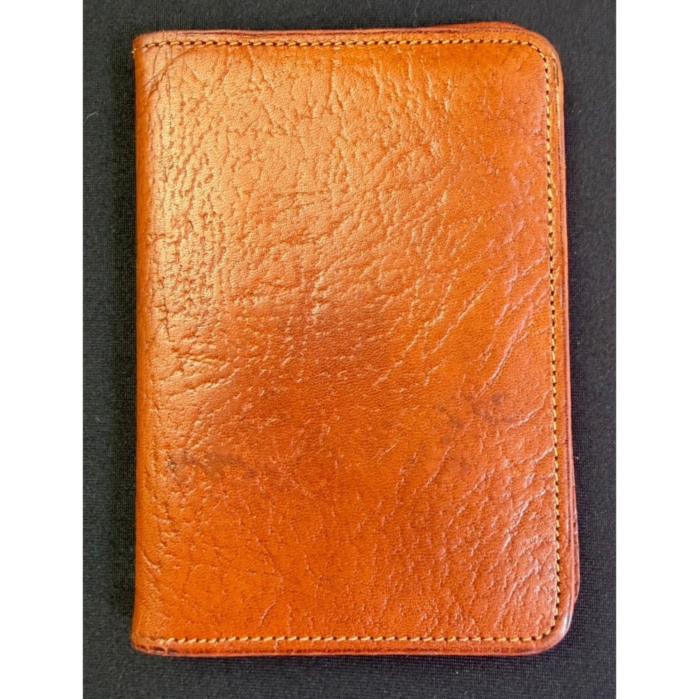 Equestrian Oak Hide Leather Bifold Wallet Tan Made in England ID Card Case Slim